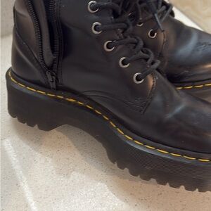 Dr. Martens Black Leather Combat Boots